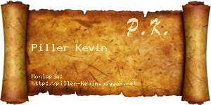 Piller Kevin névjegykártya